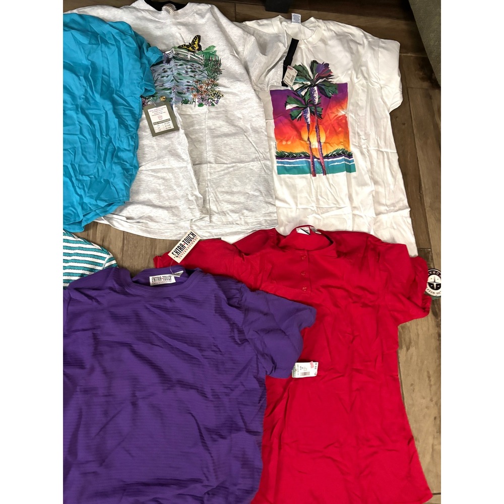 Vtg Womens Plus Size Blouse Lot 10 Pieces 90s Tops 2X 22W Mixed Brands Some NWT - Picture 3 of 10
